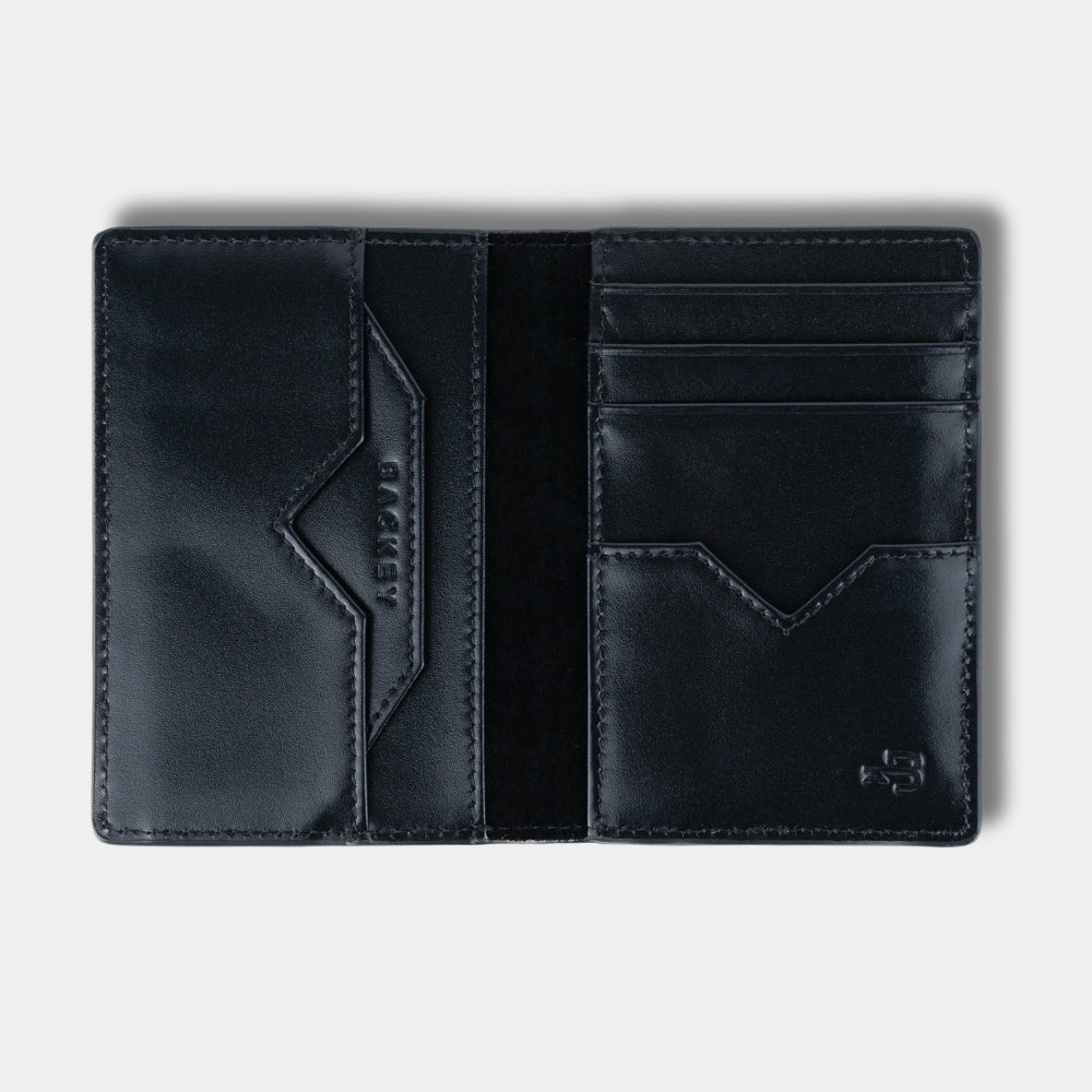 Interior of Compact Leather Bifold Cardholder