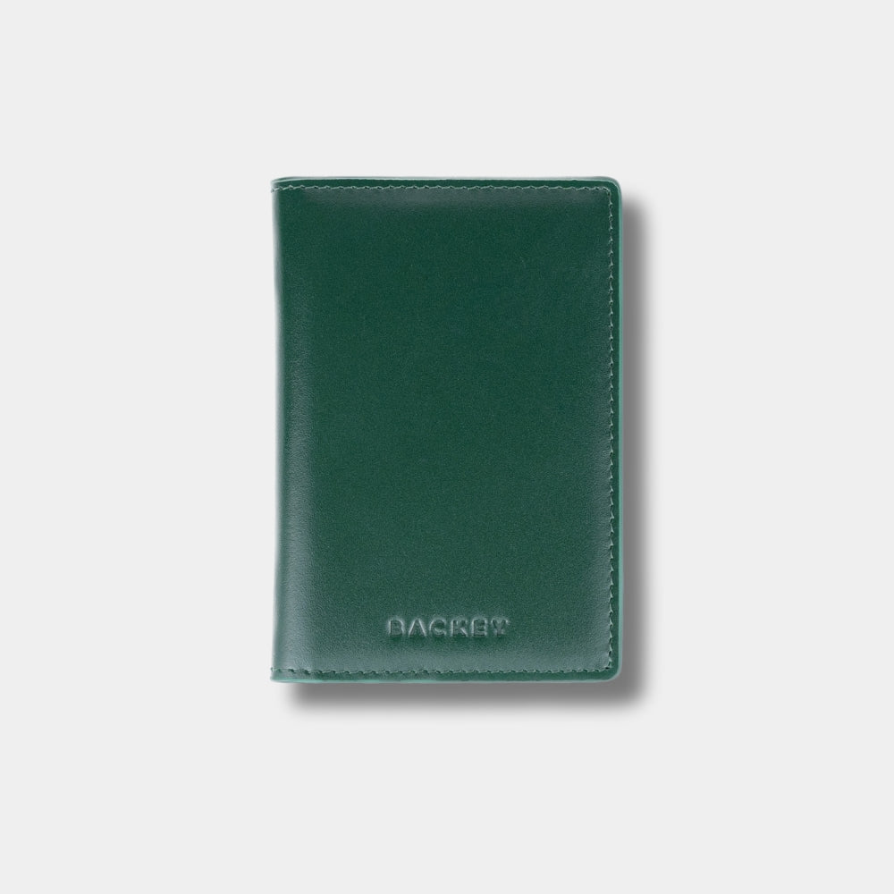 Backey Compact Cardholder Logo Racing Green Overhead